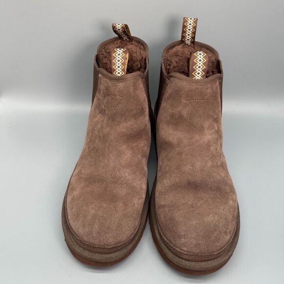 UGG Neumel Men's 11 Rocky Oak Suede Chelsea Boots Ankle Slip-On Round Toe Casual - Picture 2 of 10